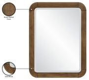 Tiberio 20" W x 42" H Solid Wood Frame Mirror in Brown - TiberioBrown-M