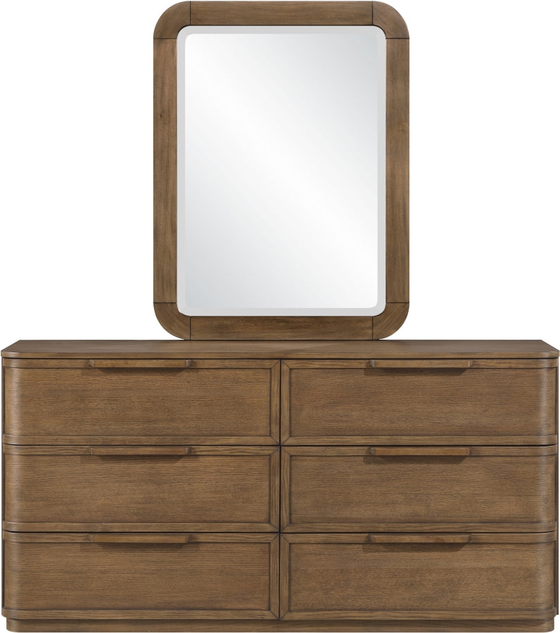 Tiberio 20" W x 42" H Solid Wood Frame Mirror in Brown - TiberioBrown-M