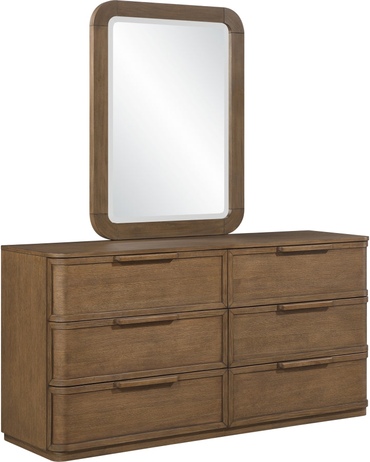 Tiberio 20" W x 42" H Solid Wood Frame Mirror in Brown - TiberioBrown-M