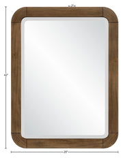 Tiberio 20" W x 42" H Solid Wood Frame Mirror in Brown - TiberioBrown-M