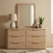 Tiberio 20" W x 42" H Solid Wood Frame Mirror in Natural - TiberioNatural-M
