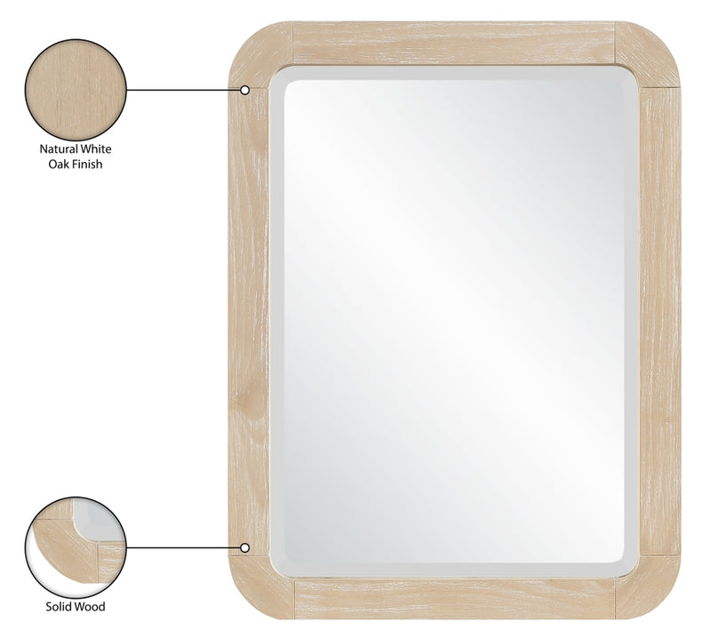 Tiberio 20" W x 42" H Solid Wood Frame Mirror in Natural - TiberioNatural-M
