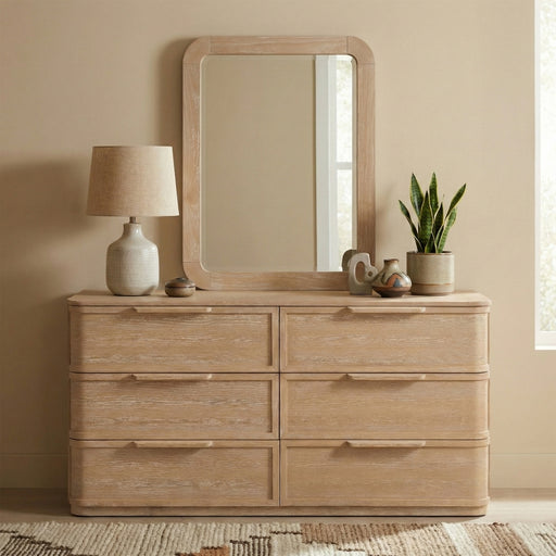 Tiberio 20" W x 42" H Solid Wood Frame Mirror in Natural - TiberioNatural-M