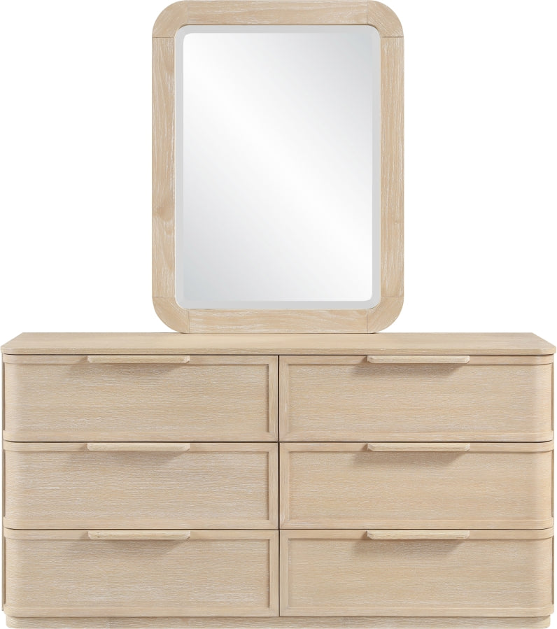 Tiberio 20" W x 42" H Solid Wood Frame Mirror in Natural - TiberioNatural-M