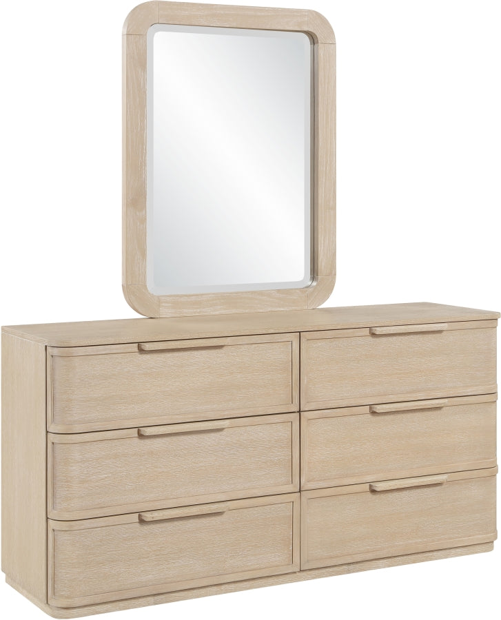 Tiberio 20" W x 42" H Solid Wood Frame Mirror in Natural - TiberioNatural-M