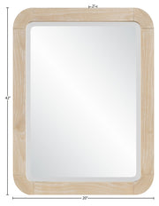 Tiberio 20" W x 42" H Solid Wood Frame Mirror in Natural - TiberioNatural-M