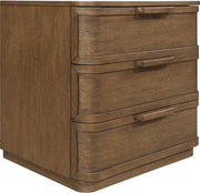 Tiberio 26" Oak Veneer And Solid Wood Nightstand in Brown - TiberioBrown-NS
