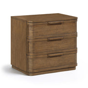 Tiberio 26" Oak Veneer And Solid Wood Nightstand in Brown - TiberioBrown-NS
