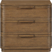 Tiberio 26" Oak Veneer And Solid Wood Nightstand in Brown - TiberioBrown-NS