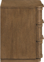 Tiberio 26" Oak Veneer And Solid Wood Nightstand in Brown - TiberioBrown-NS