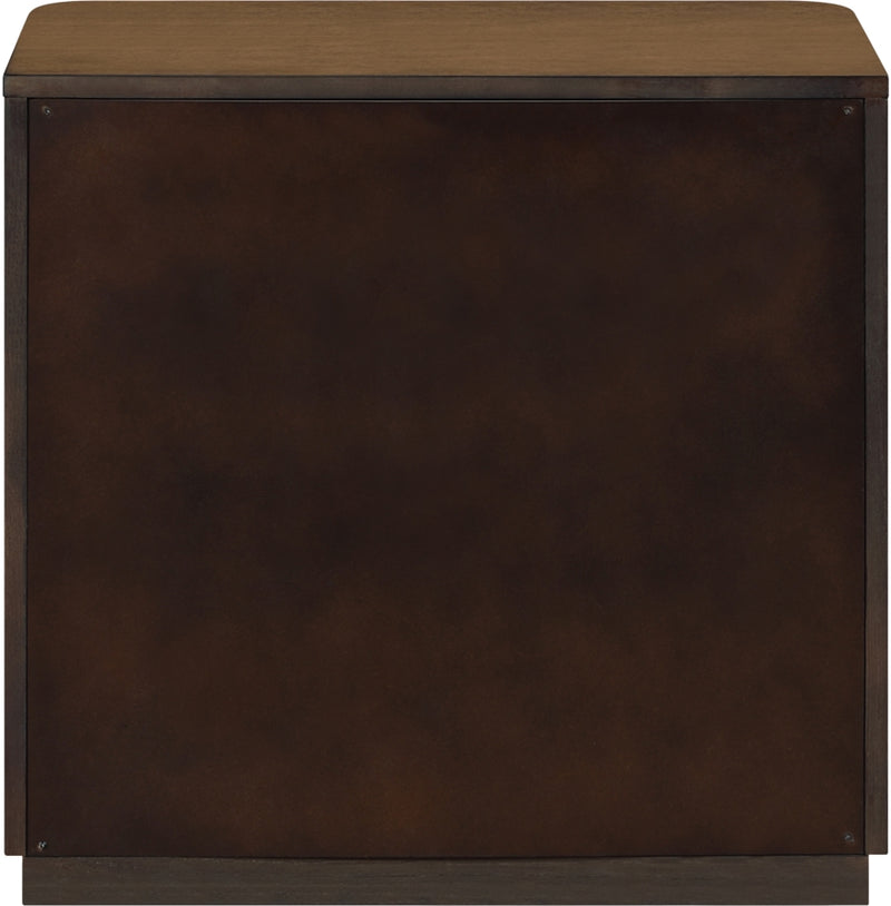 Tiberio 26" Oak Veneer And Solid Wood Nightstand in Brown - TiberioBrown-NS