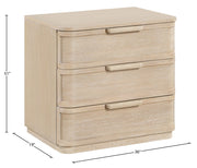 Tiberio 26" Oak Veneer And Solid Wood Nightstand in Natural - TiberioNatural-NS