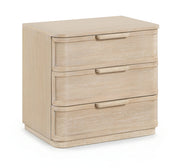 Tiberio 26" Oak Veneer And Solid Wood Nightstand in Natural - TiberioNatural-NS