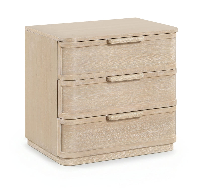 Tiberio 26" Oak Veneer And Solid Wood Nightstand in Natural - TiberioNatural-NS
