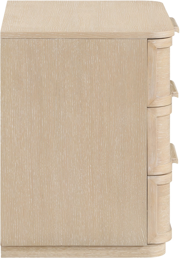 Tiberio 26" Oak Veneer And Solid Wood Nightstand in Natural - TiberioNatural-NS