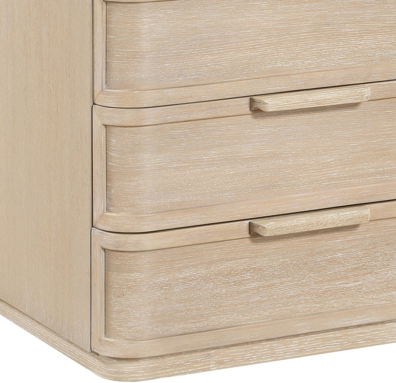 Tiberio 26" Oak Veneer And Solid Wood Nightstand in Natural - TiberioNatural-NS