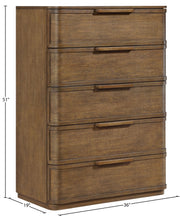 Tiberio Oak Veneer And Solid Wood Chest in Brown - TiberioBrown-CH