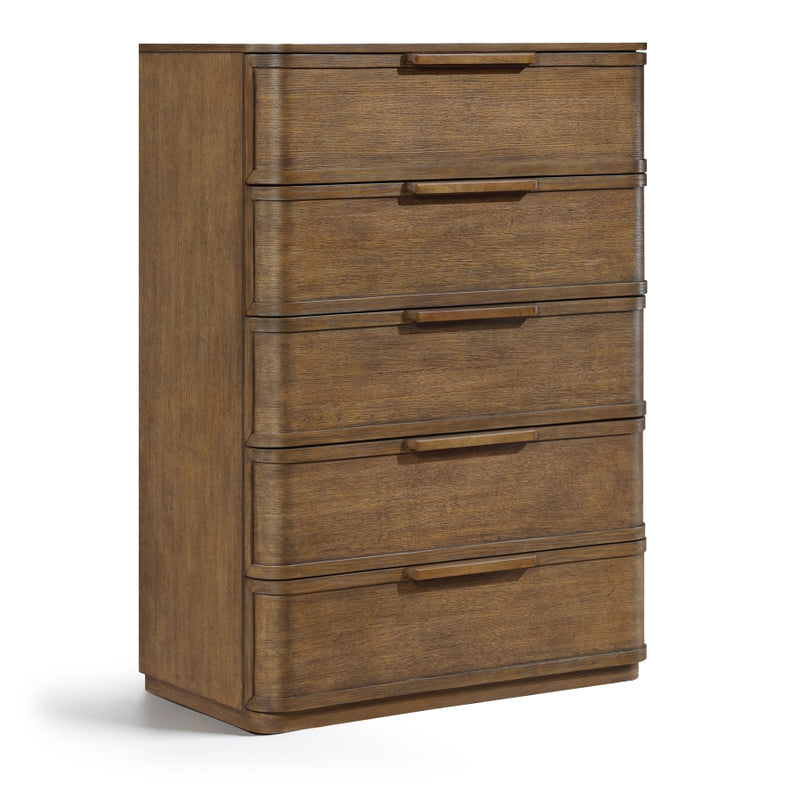Tiberio Oak Veneer And Solid Wood Chest in Brown - TiberioBrown-CH