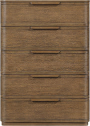 Tiberio Oak Veneer And Solid Wood Chest in Brown - TiberioBrown-CH