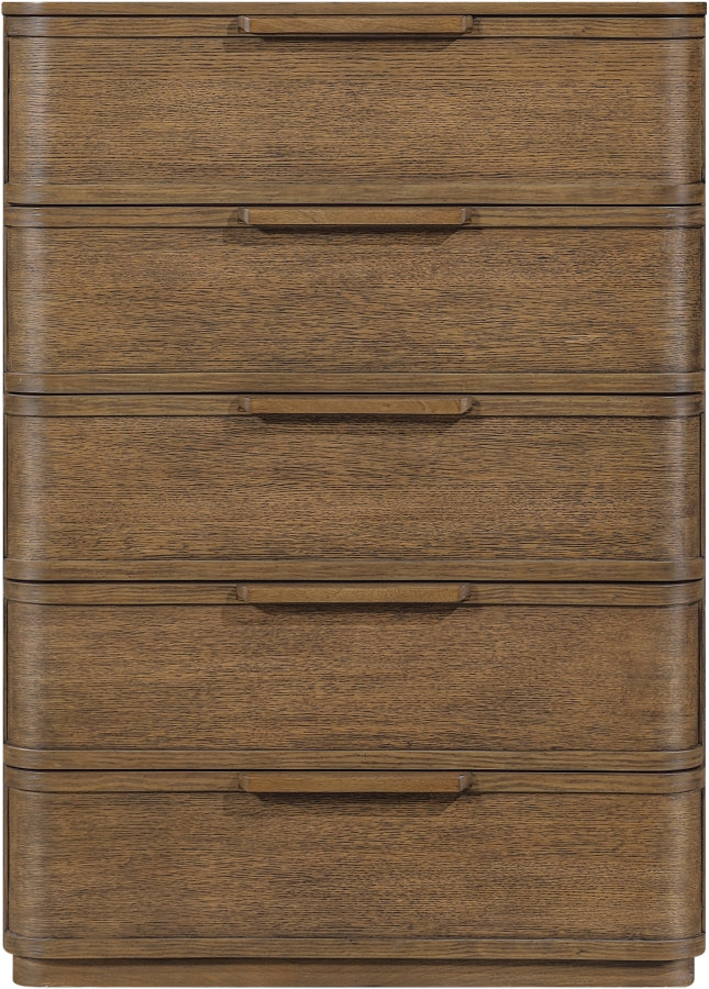 Tiberio Oak Veneer And Solid Wood Chest in Brown - TiberioBrown-CH