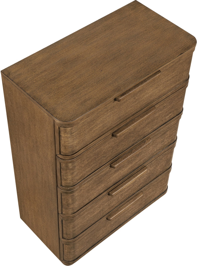 Tiberio Oak Veneer And Solid Wood Chest in Brown - TiberioBrown-CH