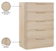 Tiberio Oak Veneer And Solid Wood Chest in Natural - TiberioNatural-CH
