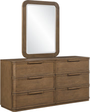 Tiberio Oak Veneer And Solid Wood Dresser in Brown - TiberioBrown-D