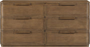Tiberio Oak Veneer And Solid Wood Dresser in Brown - TiberioBrown-D