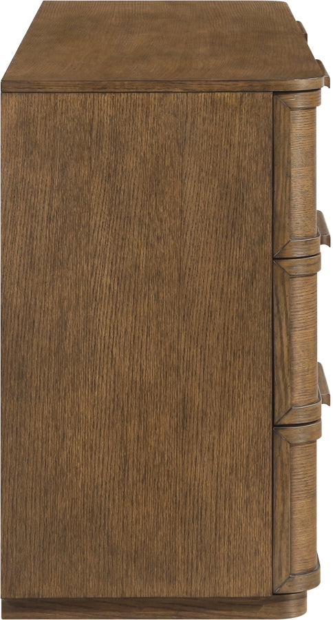 Tiberio Oak Veneer And Solid Wood Dresser in Brown - TiberioBrown-D
