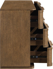 Tiberio Oak Veneer And Solid Wood Dresser in Brown - TiberioBrown-D