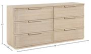 Tiberio Oak Veneer And Solid Wood Dresser in Natural - TiberioNatural-D
