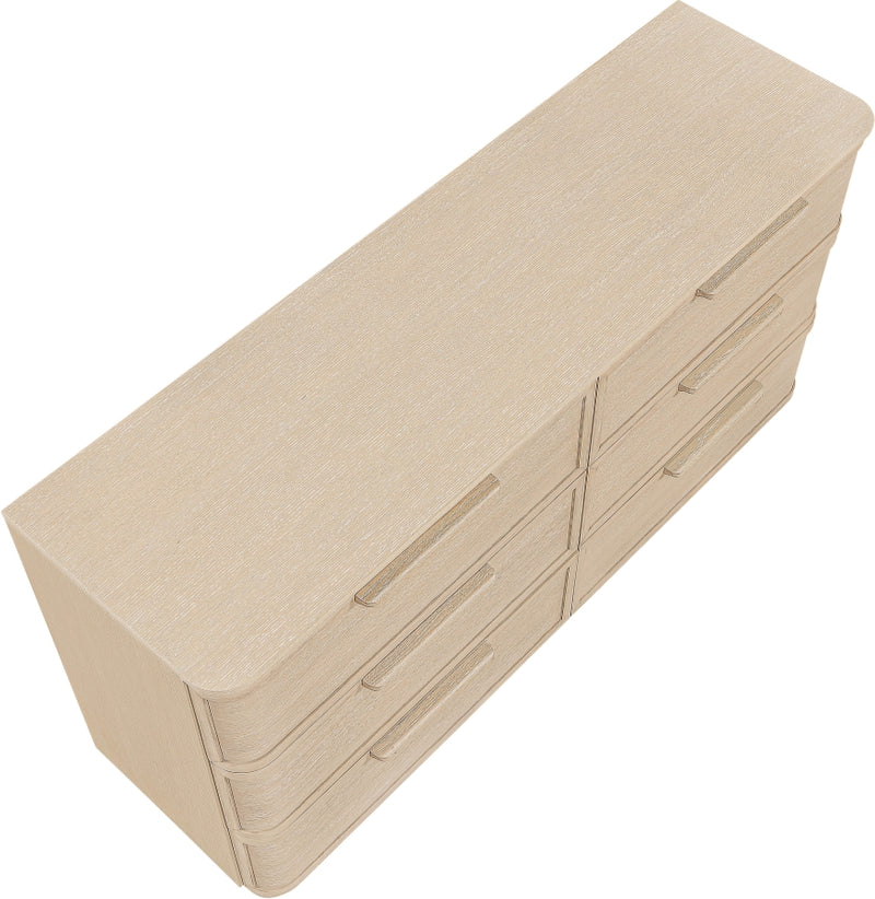 Tiberio Oak Veneer And Solid Wood Dresser in Natural - TiberioNatural-D