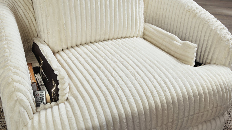 Tie-Breaker Ivory Swivel Glider Recliner - 9490261