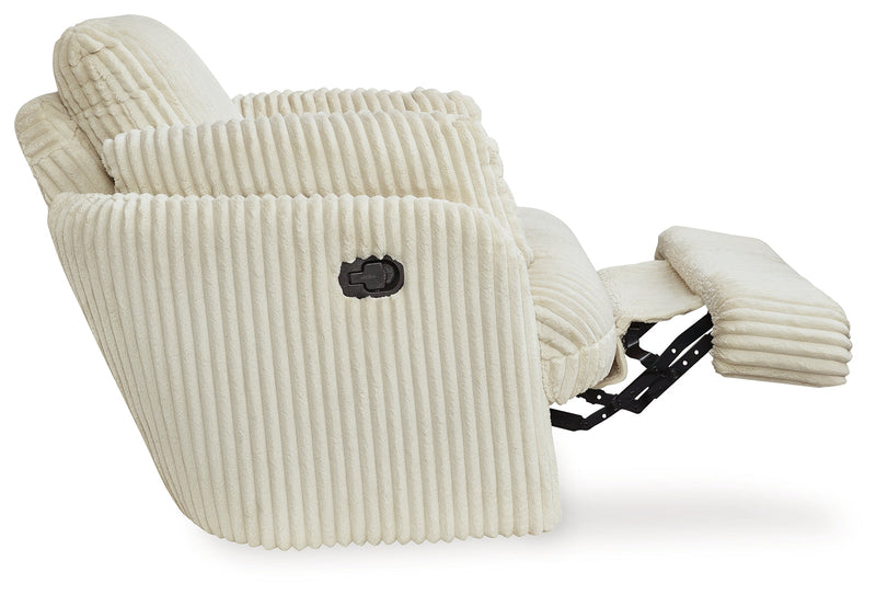 Tie-Breaker Ivory Swivel Glider Recliner - 9490261