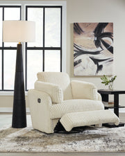 Tie-Breaker Ivory Swivel Glider Recliner - 9490261