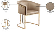 Tierra Velvet Upholstered Dining Chair in Beige - 758Beige-C