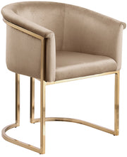 Tierra Velvet Upholstered Dining Chair in Beige - 758Beige-C