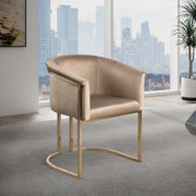 Tierra Velvet Upholstered Dining Chair in Beige - 758Beige-C