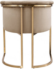 Tierra Velvet Upholstered Dining Chair in Beige - 758Beige-C