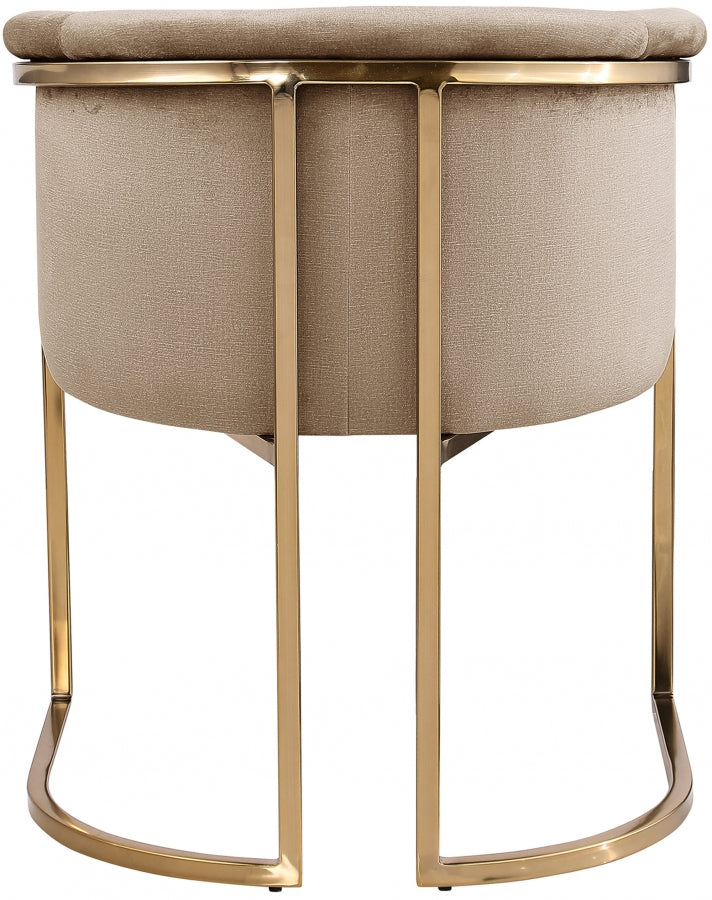 Tierra Velvet Upholstered Dining Chair in Beige - 758Beige-C
