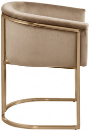 Tierra Velvet Upholstered Dining Chair in Beige - 758Beige-C