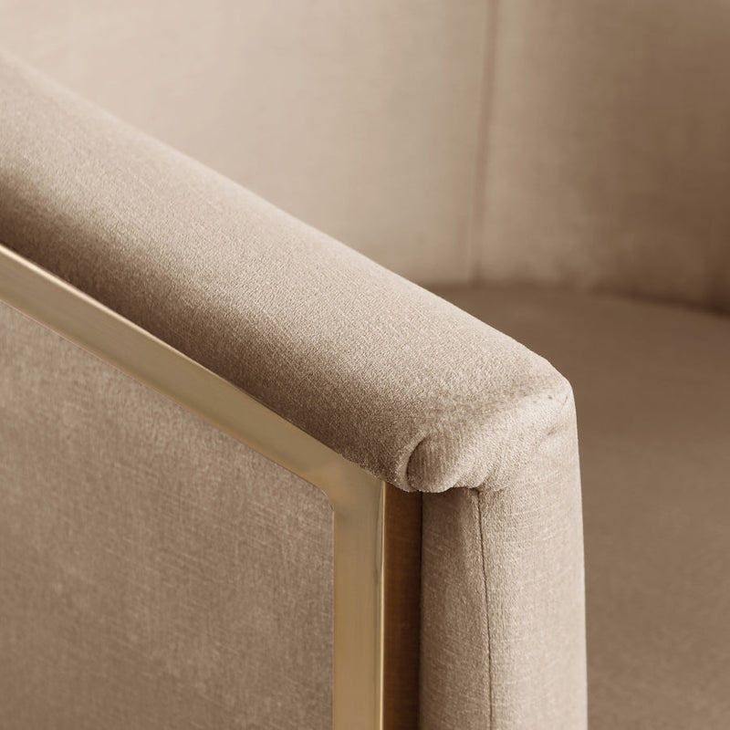 Tierra Velvet Upholstered Dining Chair in Beige - 758Beige-C