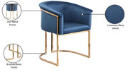 Tierra Velvet Upholstered Dining Chair in Blue - 758Navy-C