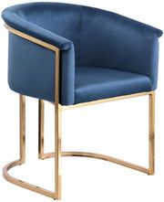 Tierra Velvet Upholstered Dining Chair in Blue - 758Navy-C