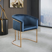 Tierra Velvet Upholstered Dining Chair in Blue - 758Navy-C