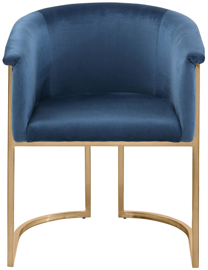 Tierra Velvet Upholstered Dining Chair in Blue - 758Navy-C