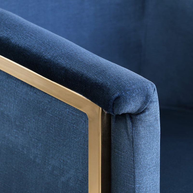 Tierra Velvet Upholstered Dining Chair in Blue - 758Navy-C