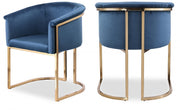 Tierra Velvet Upholstered Dining Chair in Blue - 758Navy-C