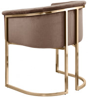 Tierra Velvet Upholstered Dining Chair in Brown - 758Brown-C