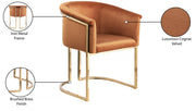 Tierra Velvet Upholstered Dining Chair in Cognac - 758Cognac-C